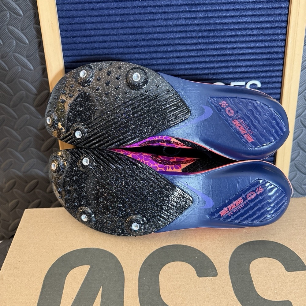 Nike Air Zoom Victory 2 'Glam' Mens Size 8.5 / Womens Size 10 Track Spikes Black - Picture 5 of 8